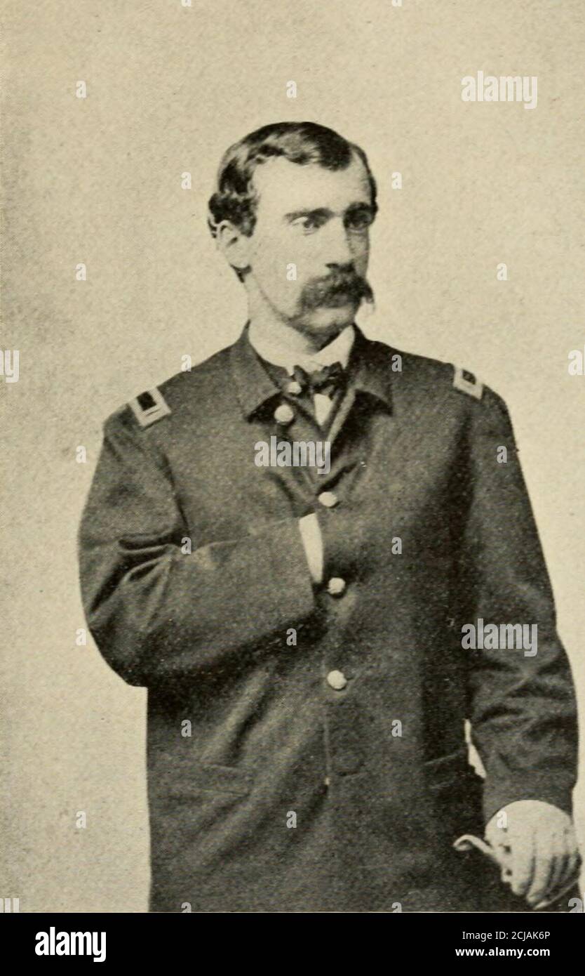 . Memoirs of the war of '61. Colonel Charles Russell Lowell, friends and cousins . w York City, January 5, 1911.Second Lieutenant First Massachusetts Cav-alry, January 6, 1863. First Lieutenant FirstMassachusetts Cavalry, January 4, 1864. Cap-tain September i, 1864. Brevet Major U.S.olunteers, April 9, 1865. Li the Army of thePotomac to the end of the war. He resignedMay 27, 1865. (Original Companion of theMilitary Order of the Loyal Legion.) James Jackson Higginson had been fitted inthe Boston Latin School for his entrance toHarvard College from which he was graduatedwith honor in 1857. Afte Stock Photo