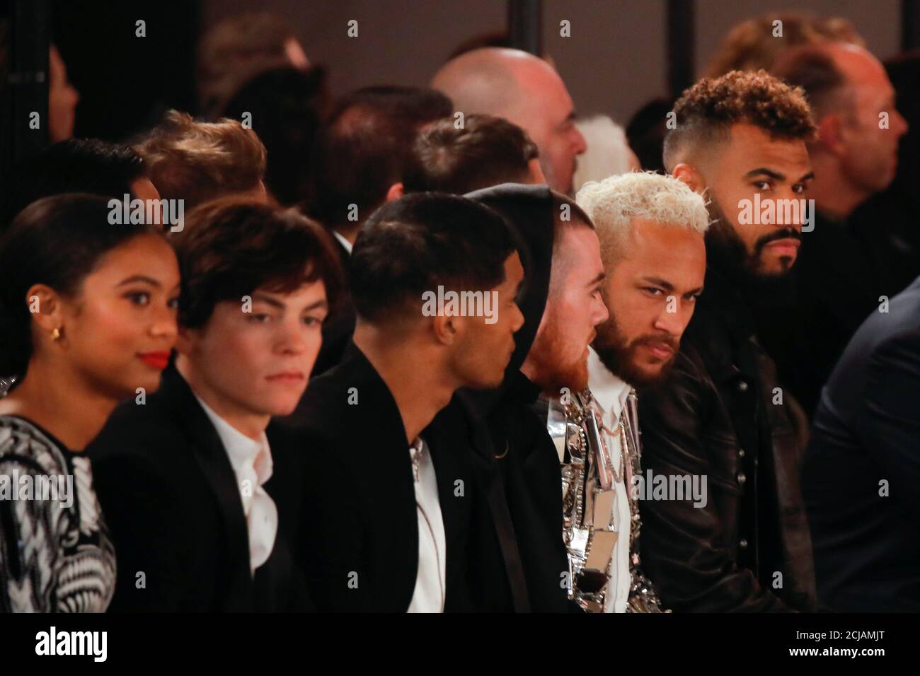 Soccer Players Neymar And Jean Eric Maxim Choupo Moting Attend Olivier Rousteing S Fall Winter 2020 2021