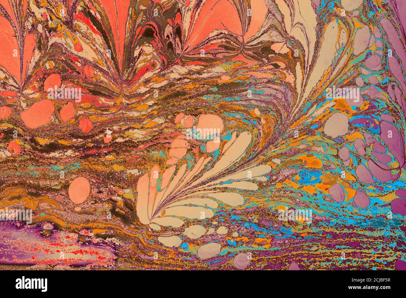 Abstract marbling floral pattern for fabric,tile design. background ...
