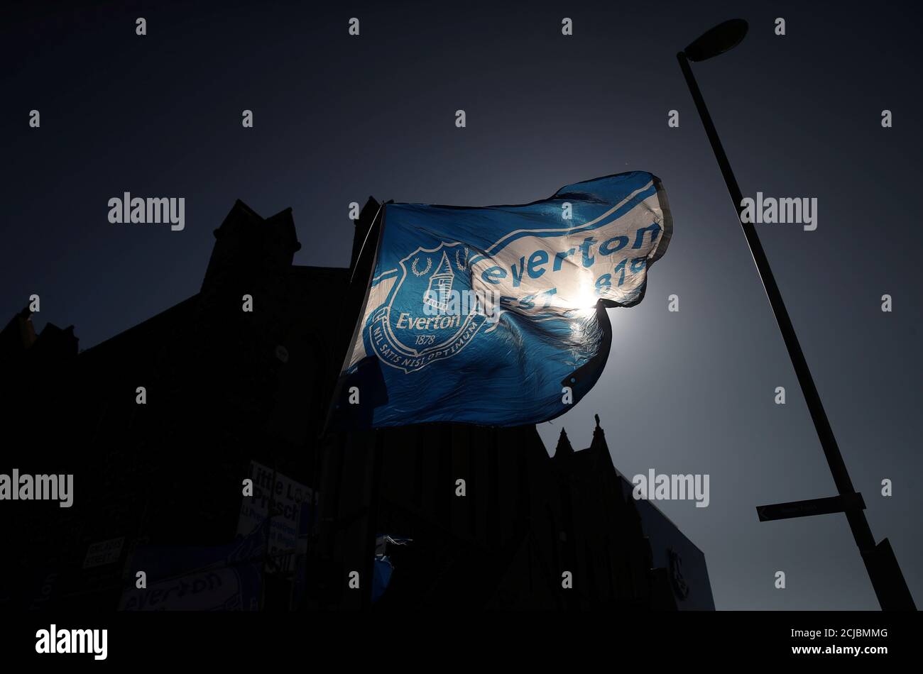 Everton Football Goodison Park Flag High Resolution Stock Photography And Images Alamy
