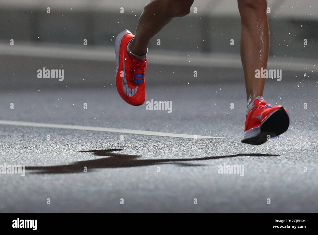Athletics - World Athletics Championships - Doha 2019 - Women's Marathon -  Doha, Qatar - September 28, 2019 General view of Nike Vaporfly shoes during  the race REUTERS/Ibraheem Al Omari Stock Photo - Alamy