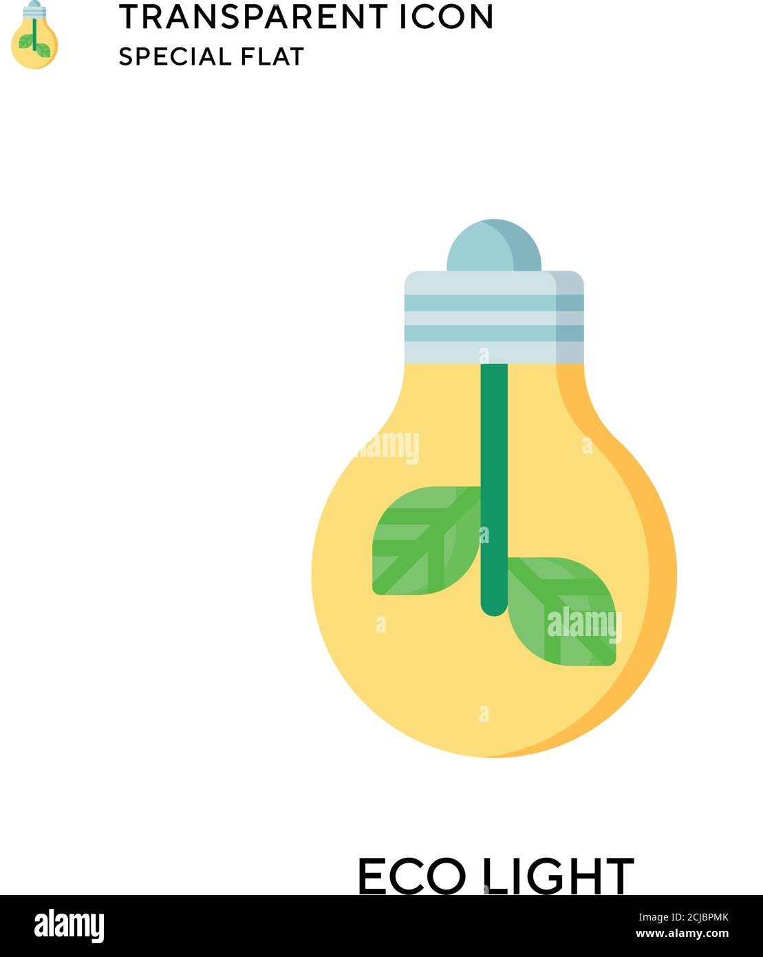 Eco light vector icon. Flat style illustration. EPS 10 vector. Stock Vector