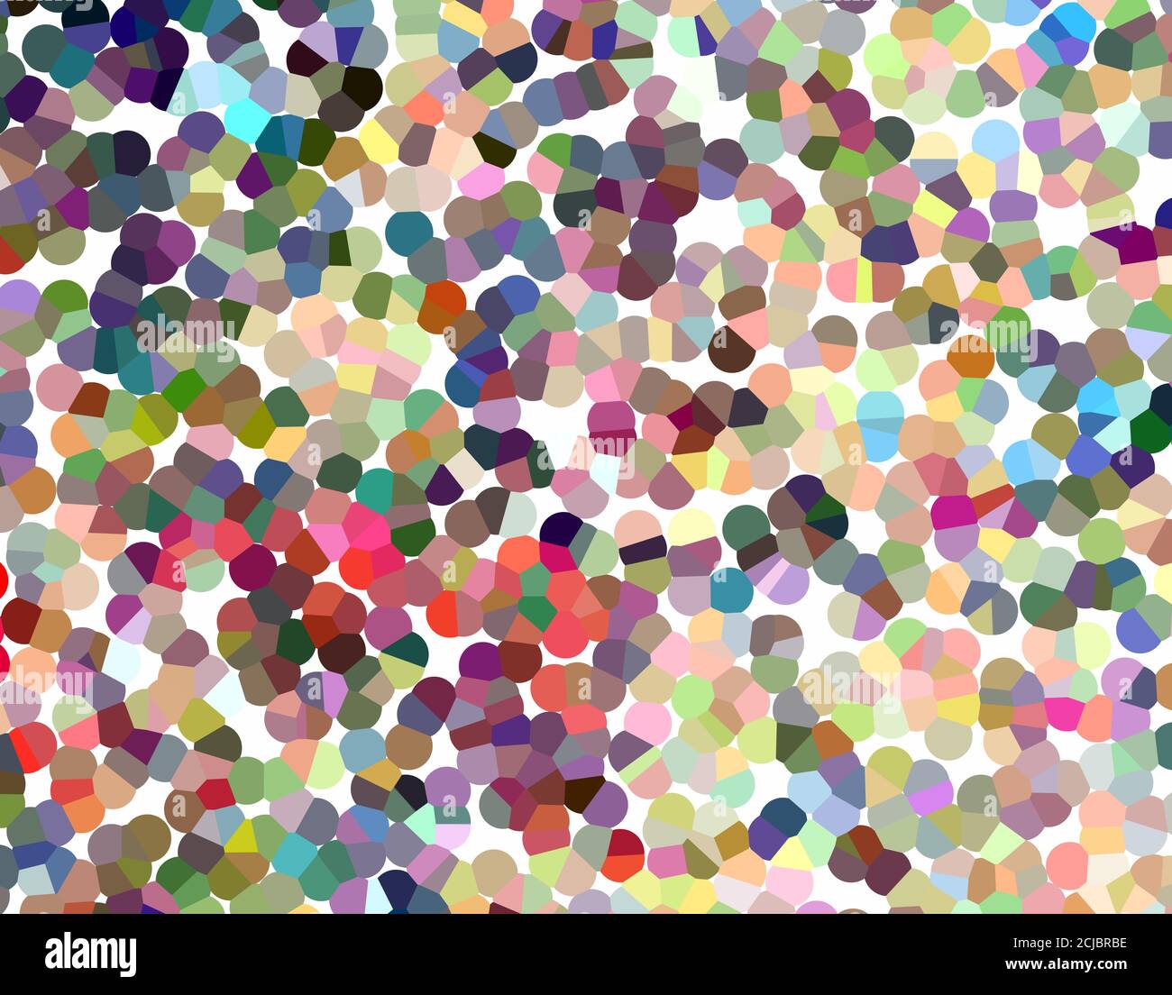 Mixed color background with chains of dots and circles - artist palette Stock Photo