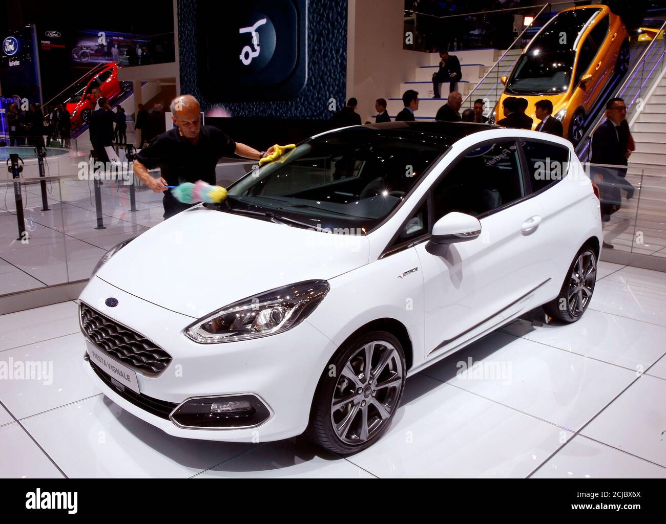 A Ford Fiesta Vignale car is seen during the 87th International Motor Show  at Palexpo in Geneva, Switzerland March 8, 2017. REUTERS/Arnd Wiegmann  Stock Photo - Alamy