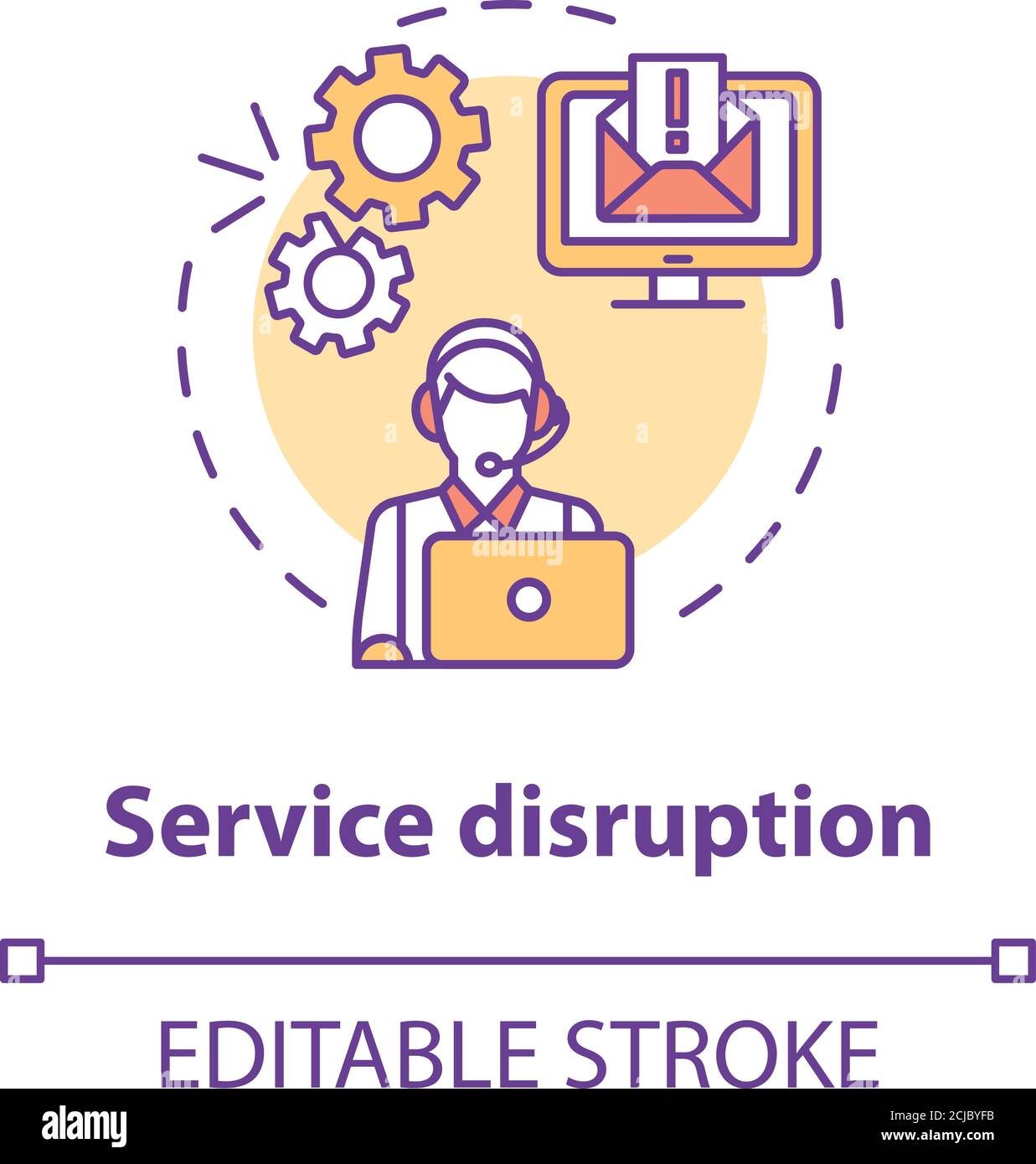 Service disruption concept icon Stock Vector Image & Art - Alamy 
