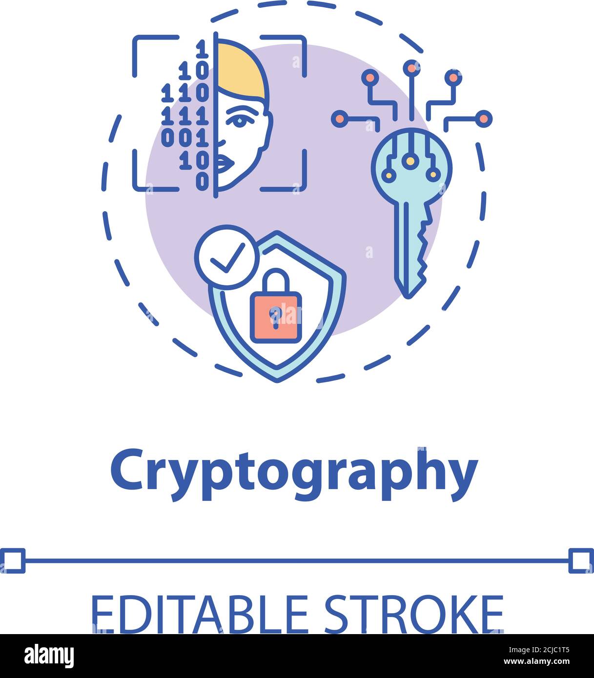 Cryptography concept icon Stock Vector Image & Art Alamy