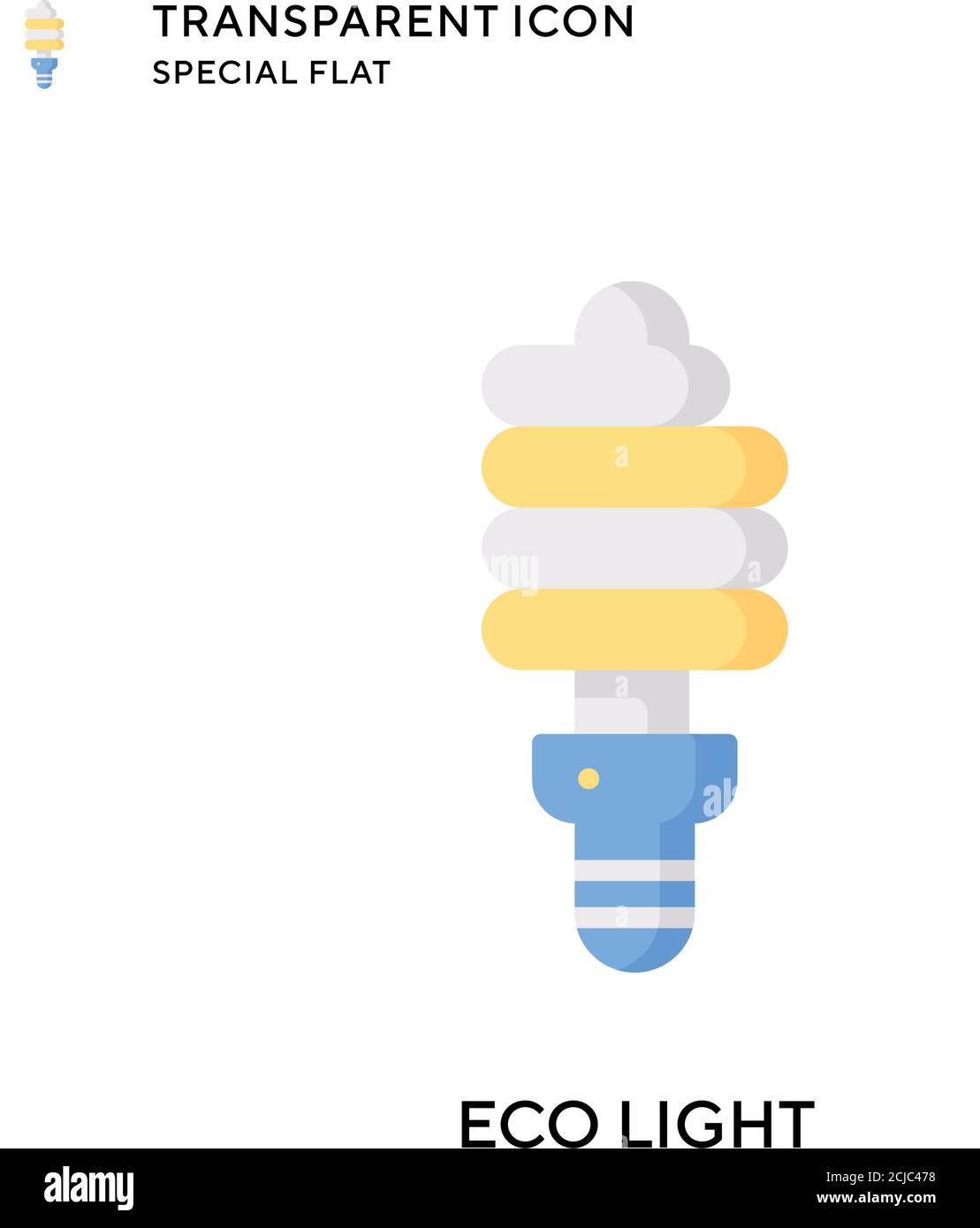 Eco light vector icon. Flat style illustration. EPS 10 vector. Stock Vector