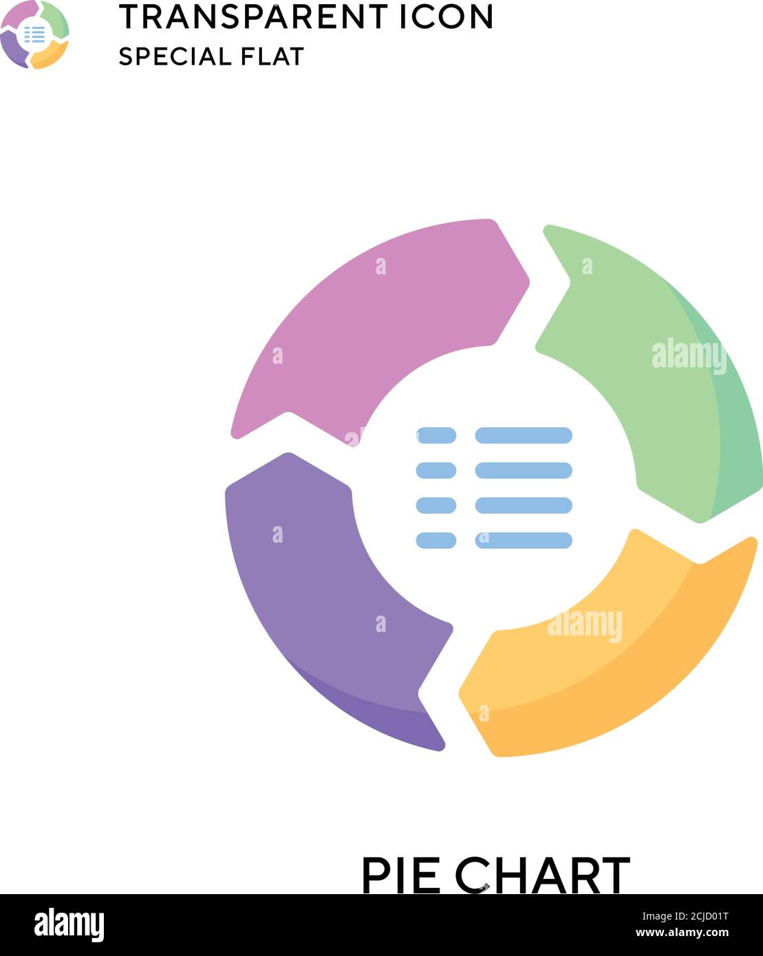 Pie chart vector icon. Flat style illustration. EPS 10 vector Stock ...