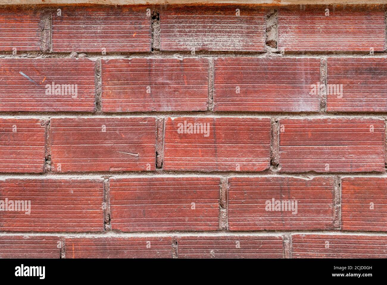 Red Brick Wall Texture in Djibouti Stock Photo