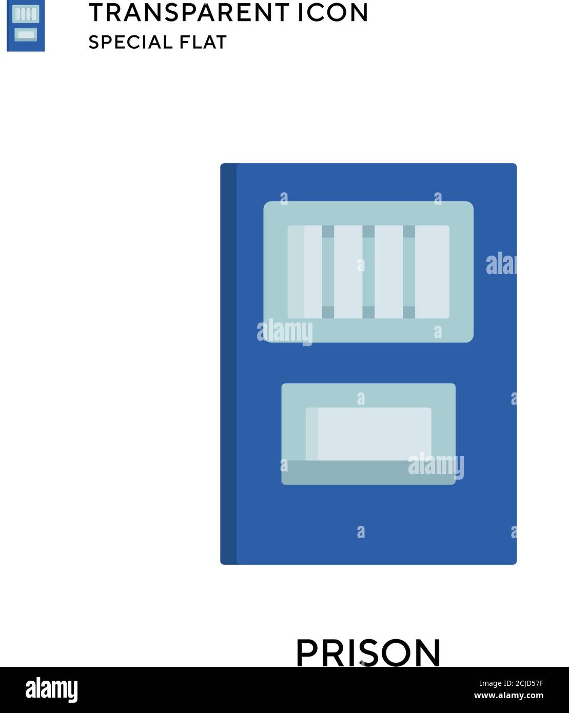 Prison vector icon. Flat style illustration. EPS 10 vector. Stock Vector