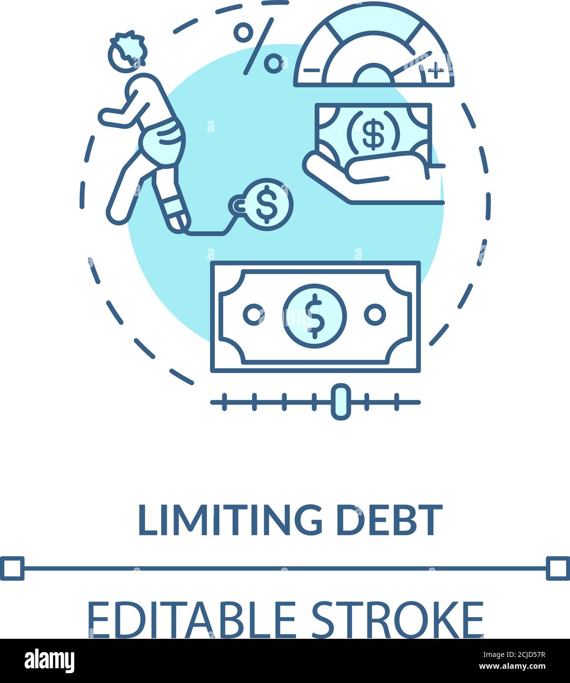 Limiting fund concept icon Stock Vector