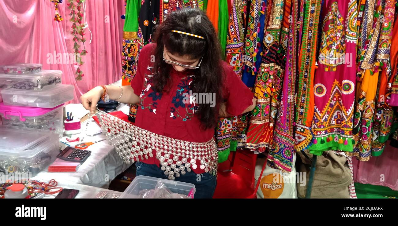 DISTRICT KATNI, INDIA SEPTEMBER 22, 2019 An asian girl wearing Waist