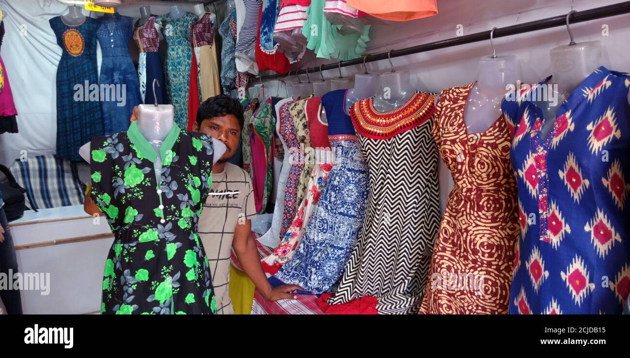 DISTRICT KATNI, INDIA SEPTEMBER 22, 2019 An indian store keeper boy