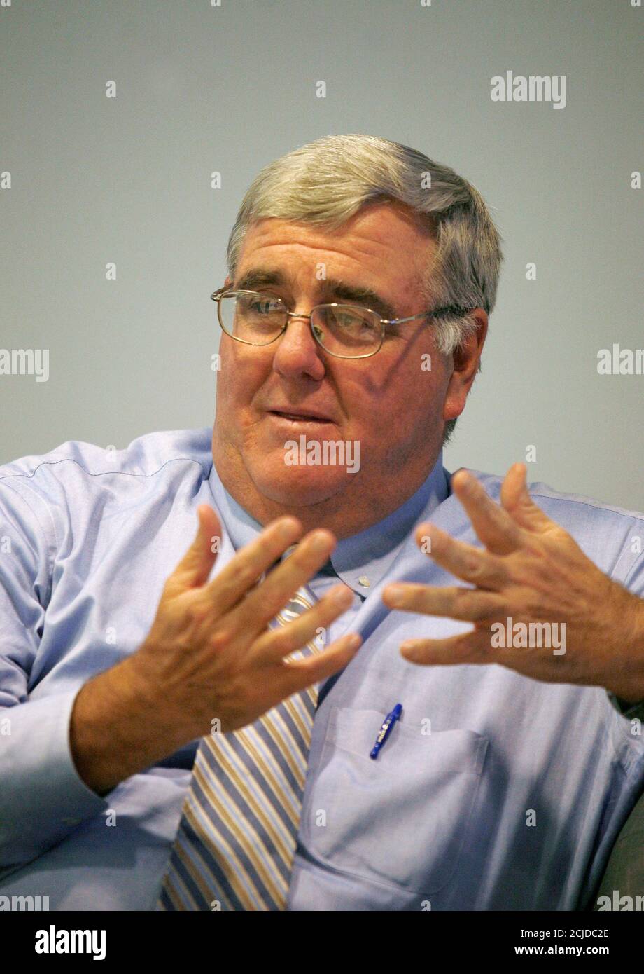 John Duffy, Chairman and CEO Keefe, Bruyette & Woods, at the Reuters Finance in New York November 5, 2007. REUTERS/Brendan (UNITED STATES Stock Photo Alamy