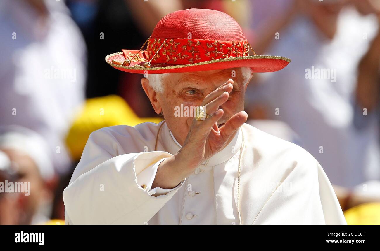 Pope Benedict XVI wears the \