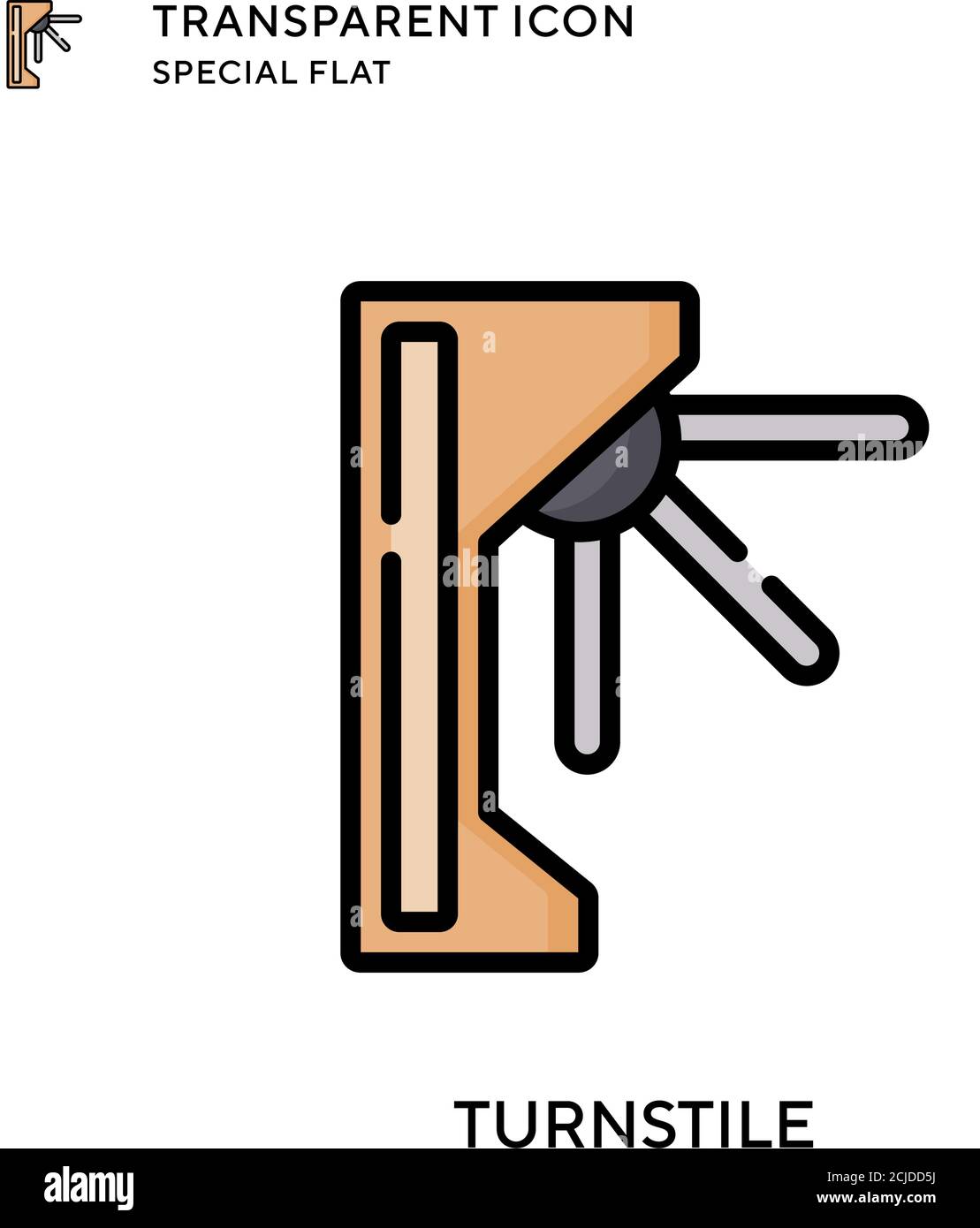 Turnstile vector icon. Flat style illustration. EPS 10 vector. Stock Vector