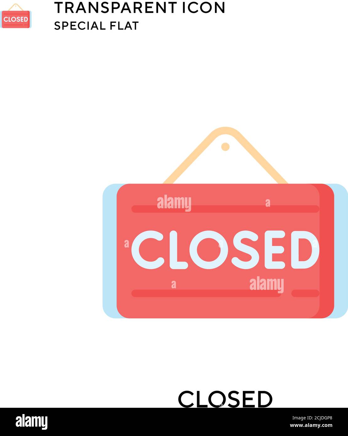 Closed vector icon. Flat style illustration. EPS 10 vector Stock Vector ...