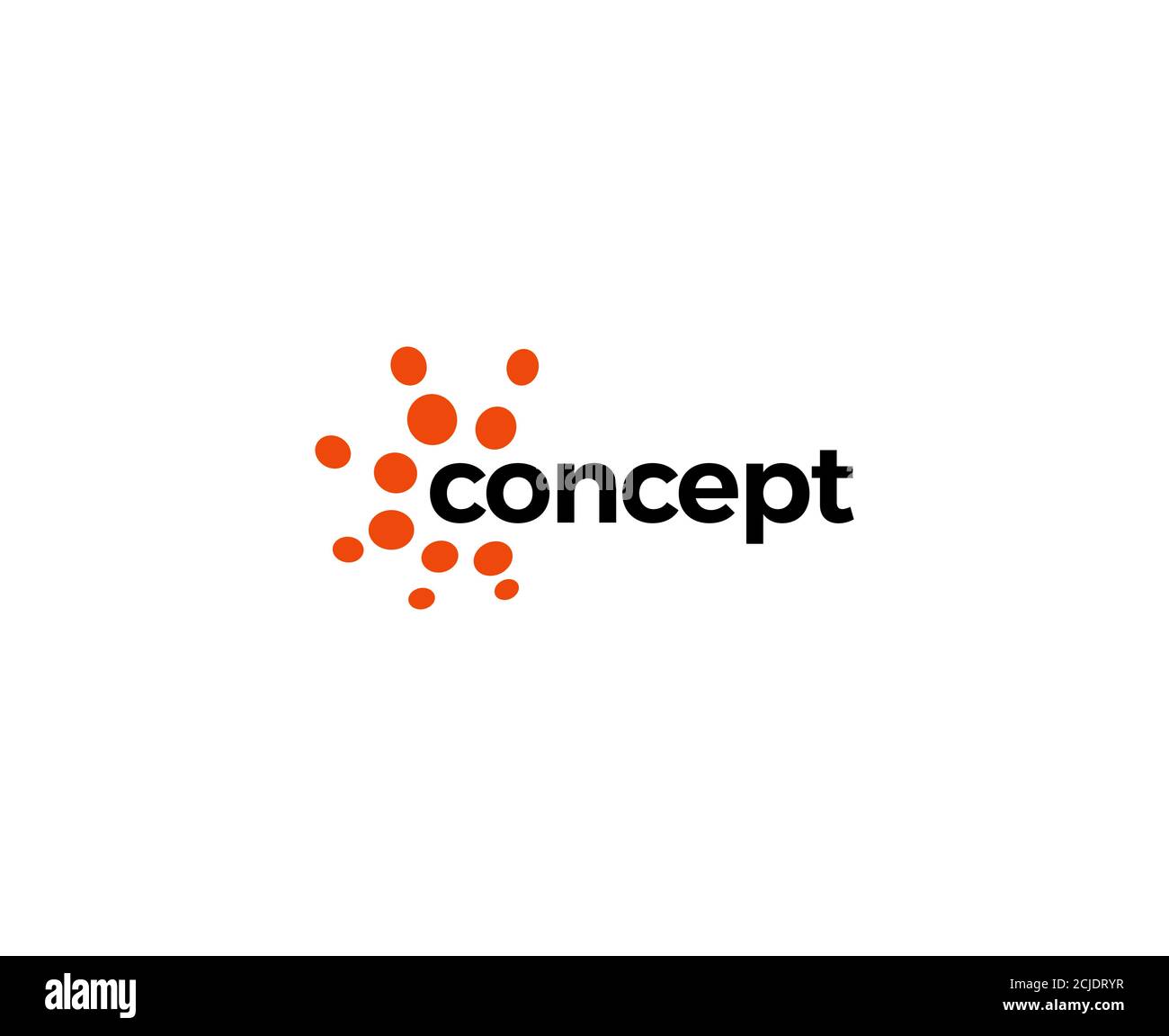 Sun With Dots Rays Logo Concept For Software Development And Other Startup Company App Design Studio Educational Firm Abstract Letter C Simple Stock Vector Image Art Alamy