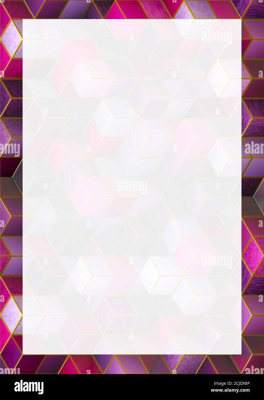 Cuboid Rectangle Border Design Stock Photo - Alamy