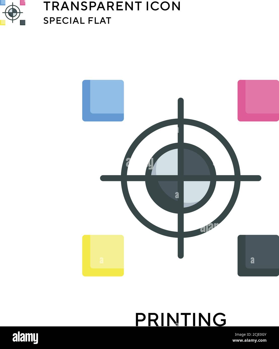 Printing vector icon. Flat style illustration. EPS 10 vector. Stock Vector