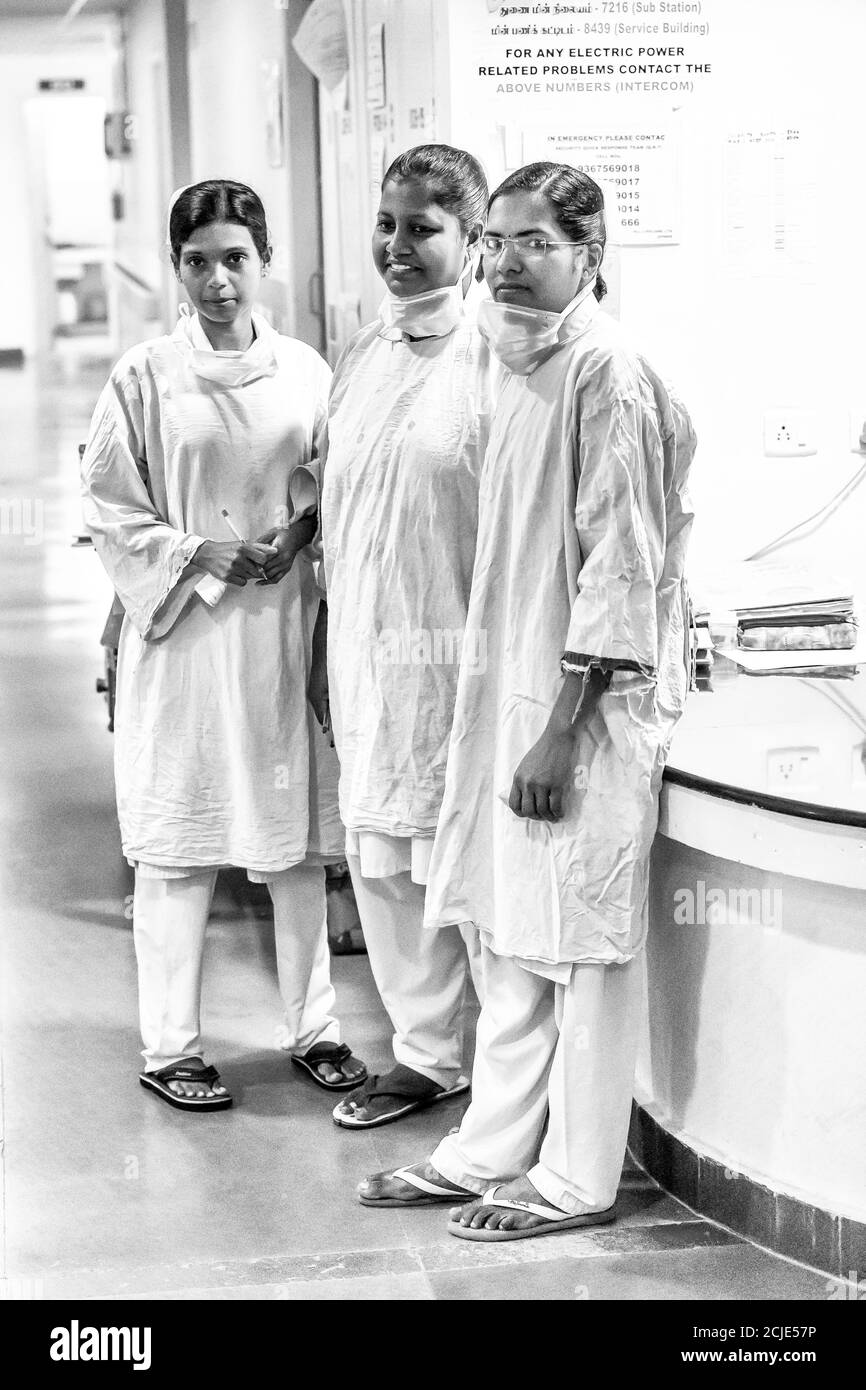 Indian nurse care Black and White Stock Photos & Images - Alamy