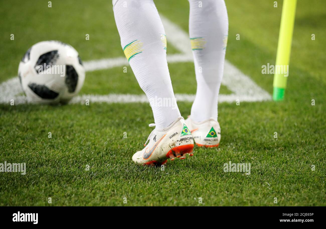 Soccer Football - World Cup - Group E - Serbia vs Brazil - Spartak Stadium,  Moscow, Russia - June 27, 2018 General view of Brazil's Neymar's boots  during the match REUTERS/Carl Recine Stock Photo - Alamy