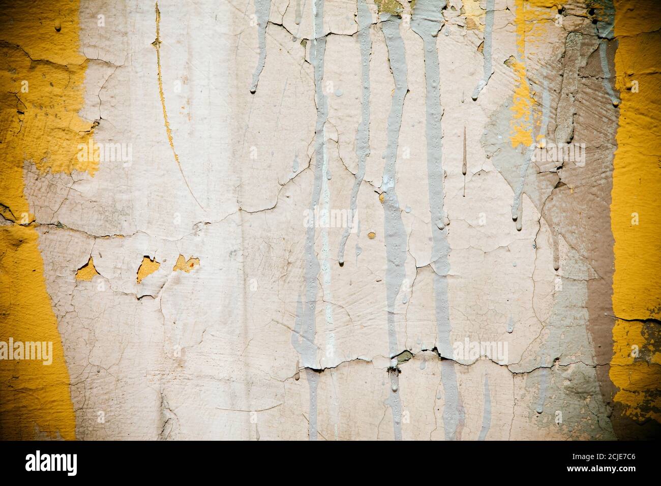 Closeup shot of a half-painted wall Stock Photo