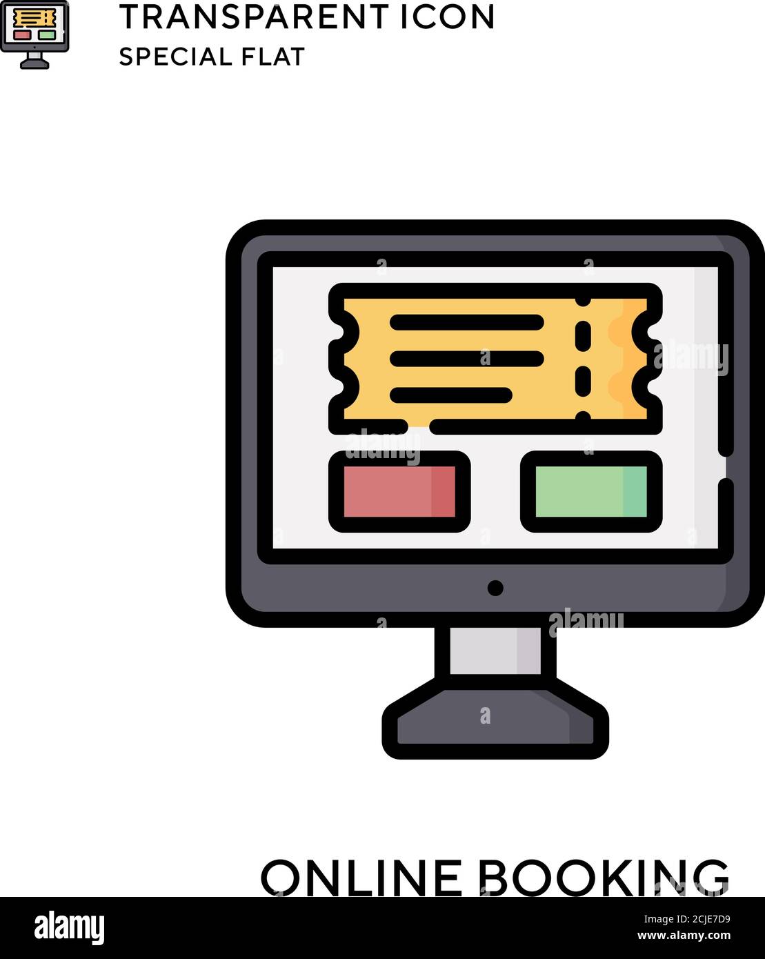 Online booking vector icon. Flat style illustration. EPS 10 vector ...