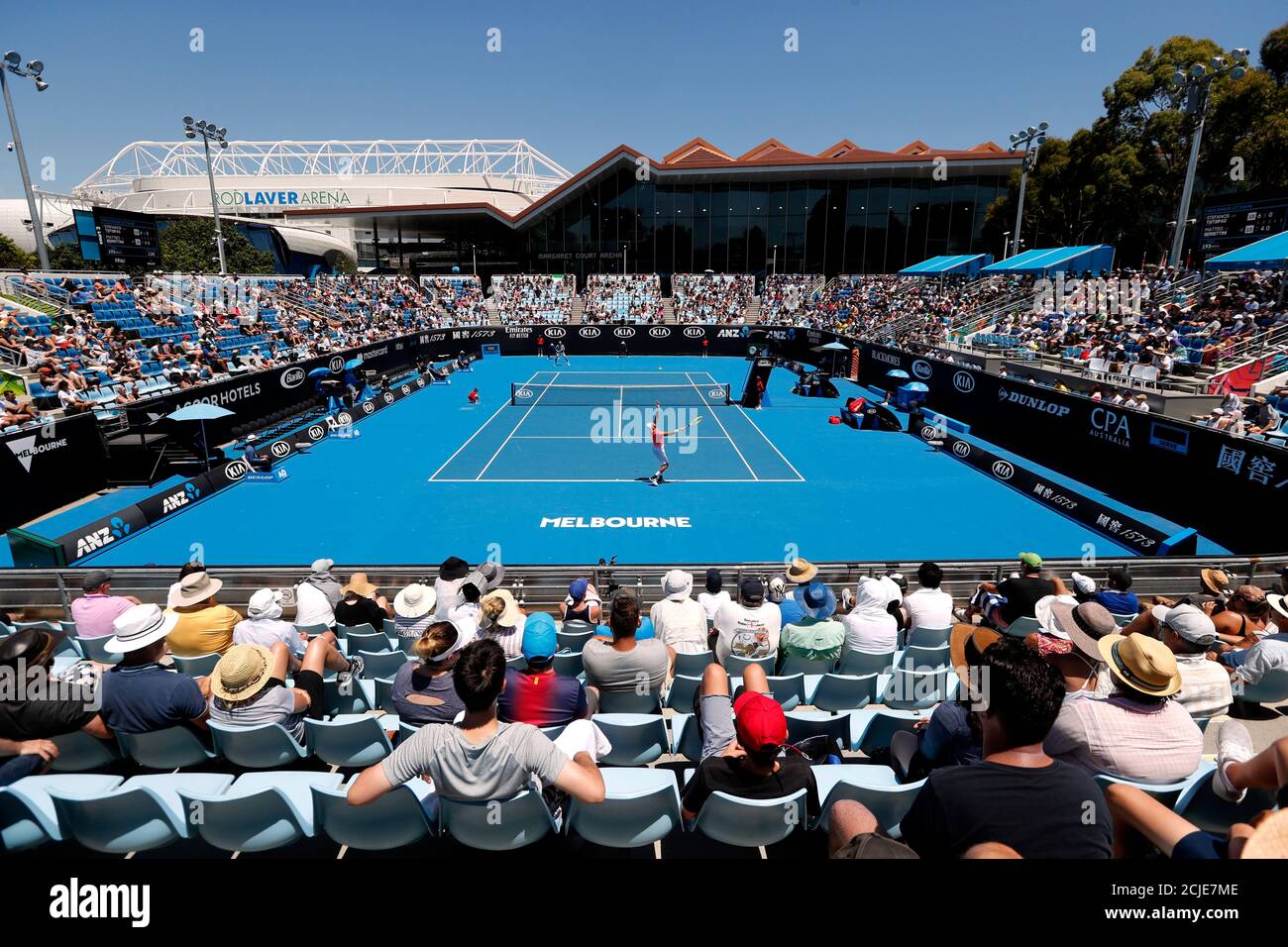 Tennis - Australian Open - First Round - Court 3, Melbourne, Australia,  January 14, 2019. A general view of