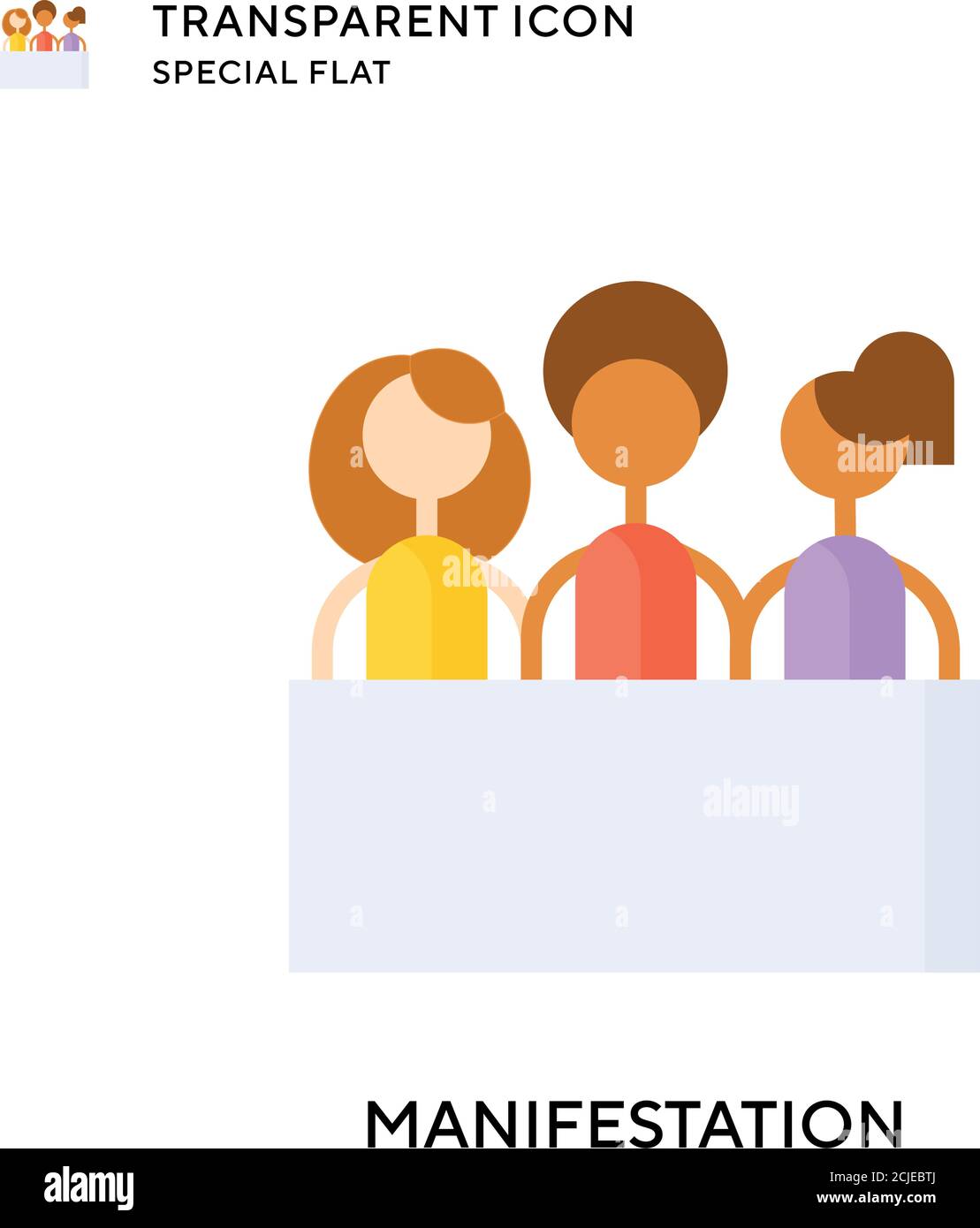 Manifestation vector icon. Flat style illustration. EPS 10 vector Stock ...