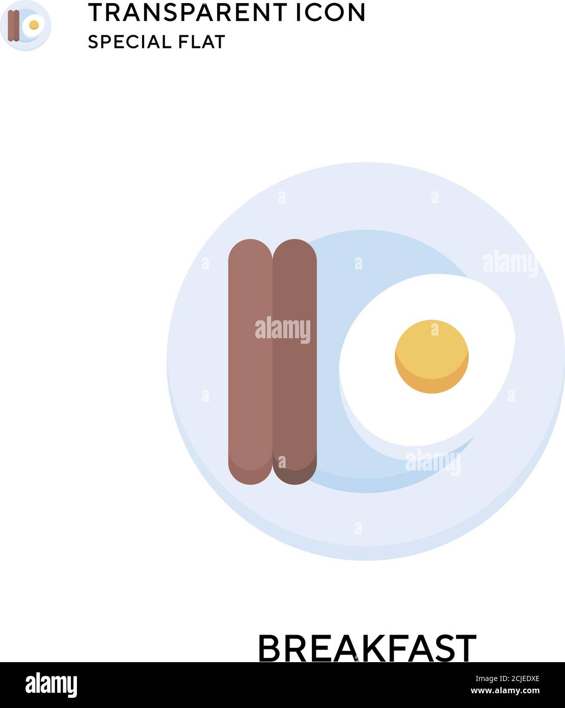 Breakfast vector icon. Flat style illustration. EPS 10 vector Stock ...