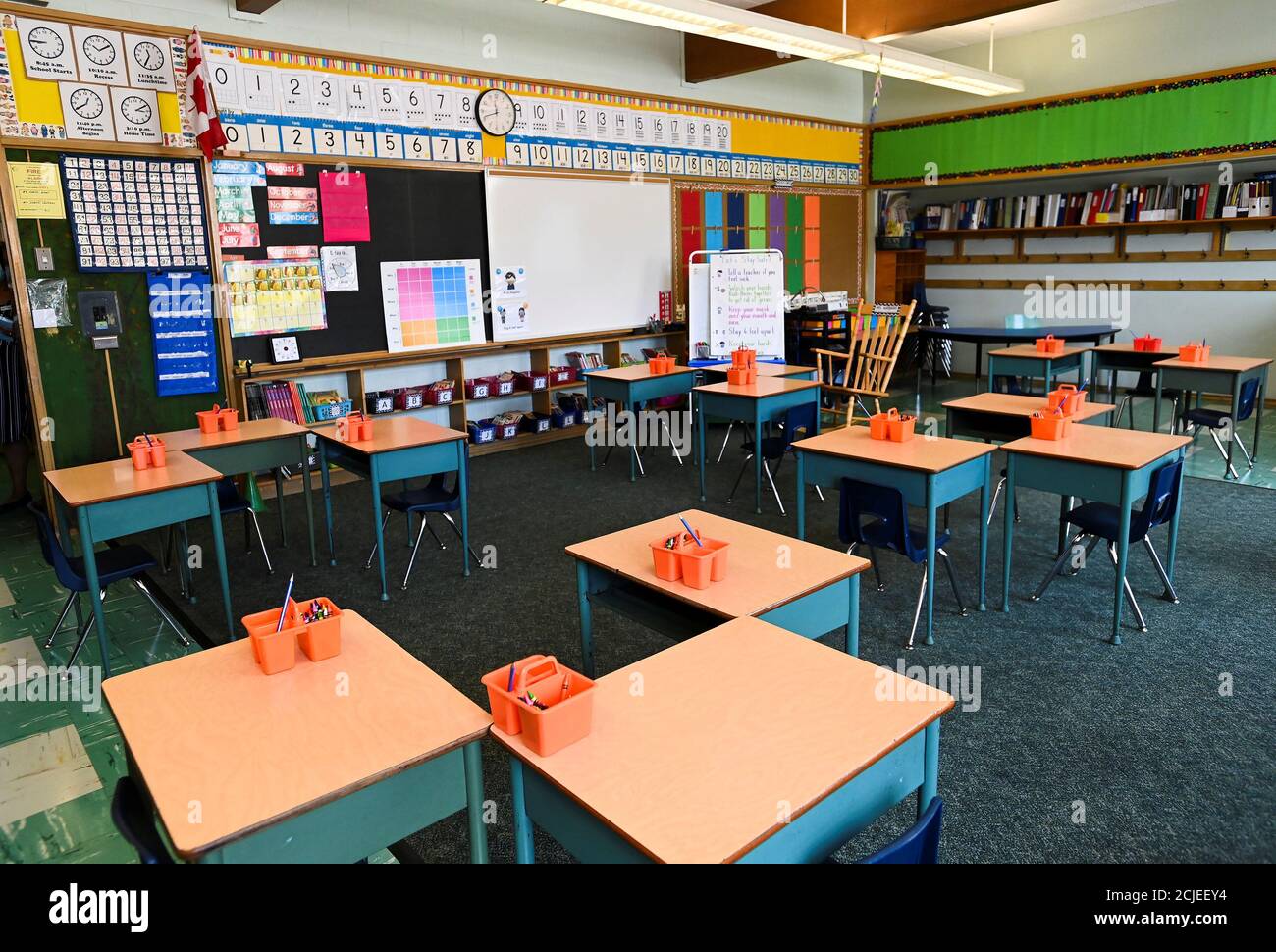 A Grade Two Classroom Awaits Students At Hunter S Glen Junior Public School Part Of The Toronto District School Board Tdsb A Day Before Classes Reopen For The First Time Since The Beginning