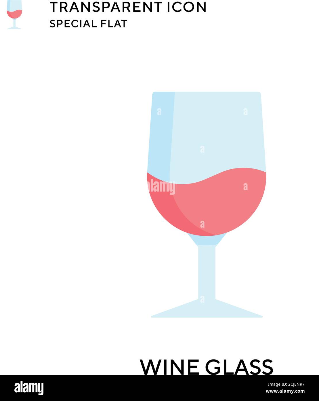 Wine glass vector icon. Flat style illustration. EPS 10 vector Stock ...