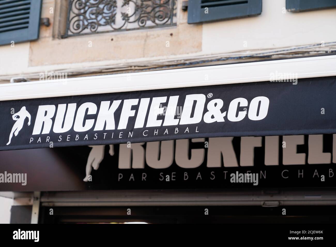 Bordeaux , Aquitaine / France - 09 01 2020 : ruckfield & co by sebastien Chabal logo text and shop sign of rugby sporty clothing fashion store Stock Photo