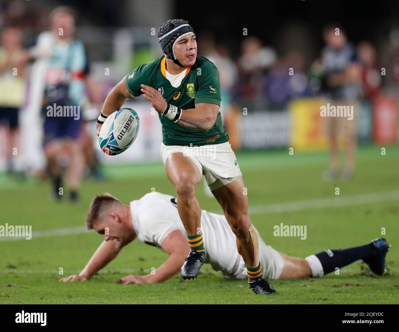 Rugby Union Rugby World Cup Final England V South Africa International Stadium Yokohama Yokohama Japan November 2 2019 South Africa S Cheslin Kolbe Scores Their Second Try Reuters Peter Cziborra Stock Photo Alamy