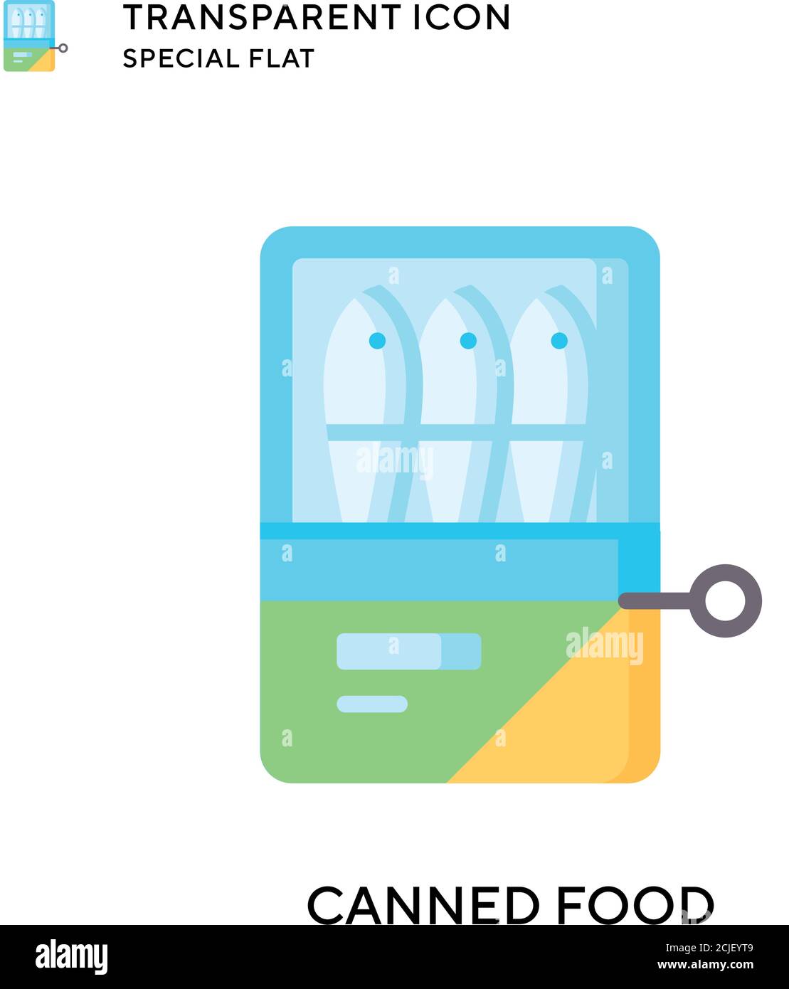 Canned food vector icon. Flat style illustration. EPS 10 vector. Stock Vector