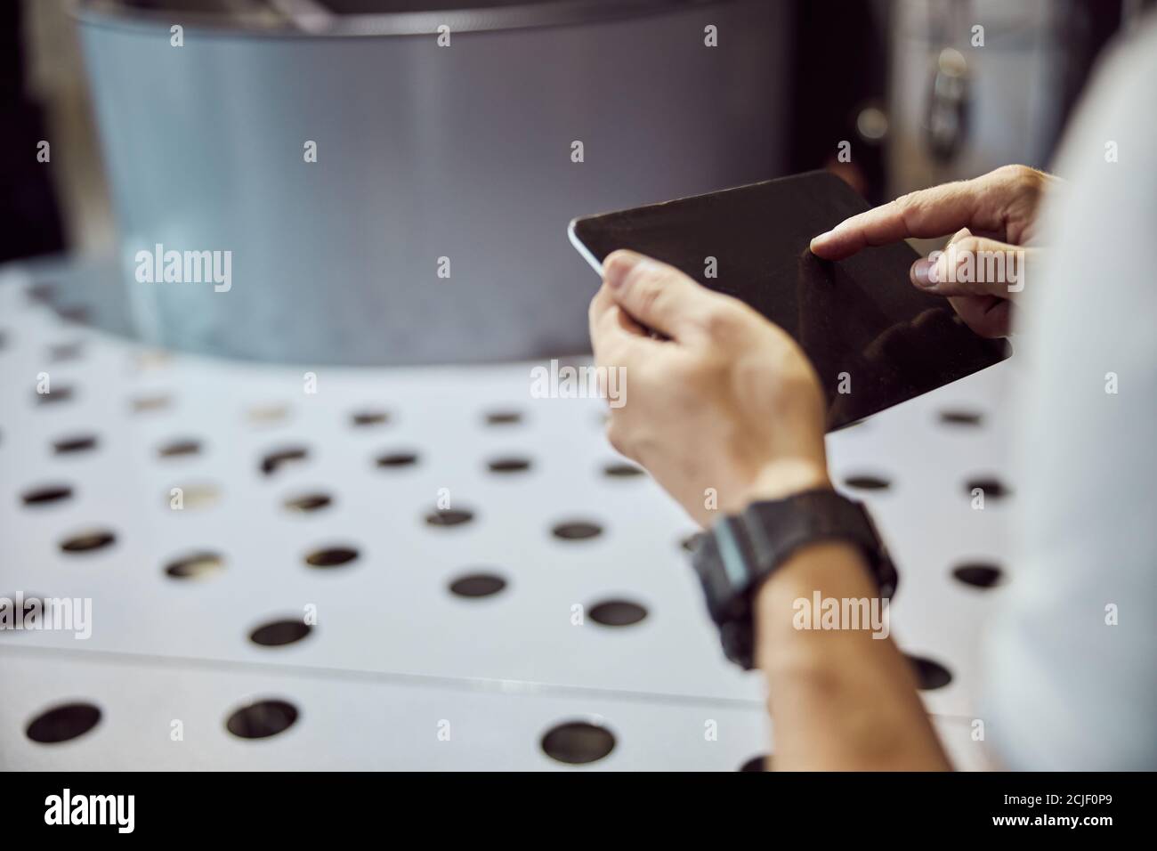Finger tablet swipe hi-res stock photography and images - Alamy
