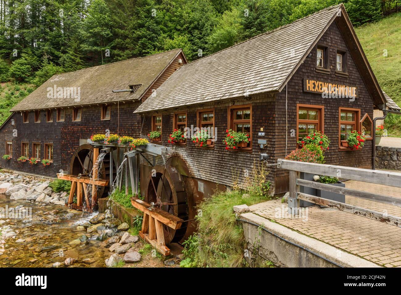 Hexenloch Mill, water mill near Furtwangen in the Black Forest, Baden-Wuerttemberg, Germany Stock Photo