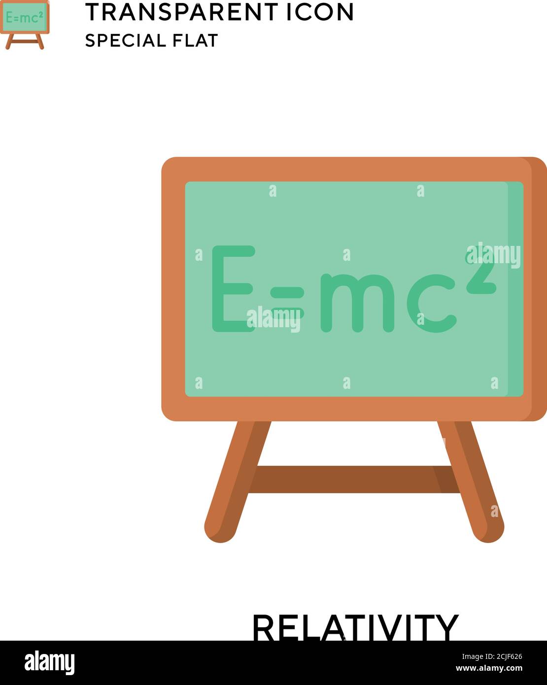 Relativity vector icon. Flat style illustration. EPS 10 vector. Stock Vector