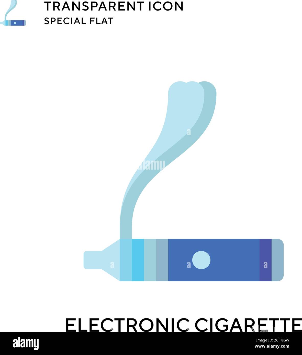 Electronic cigarette vector icon. Flat style illustration. EPS 10 vector. Stock Vector