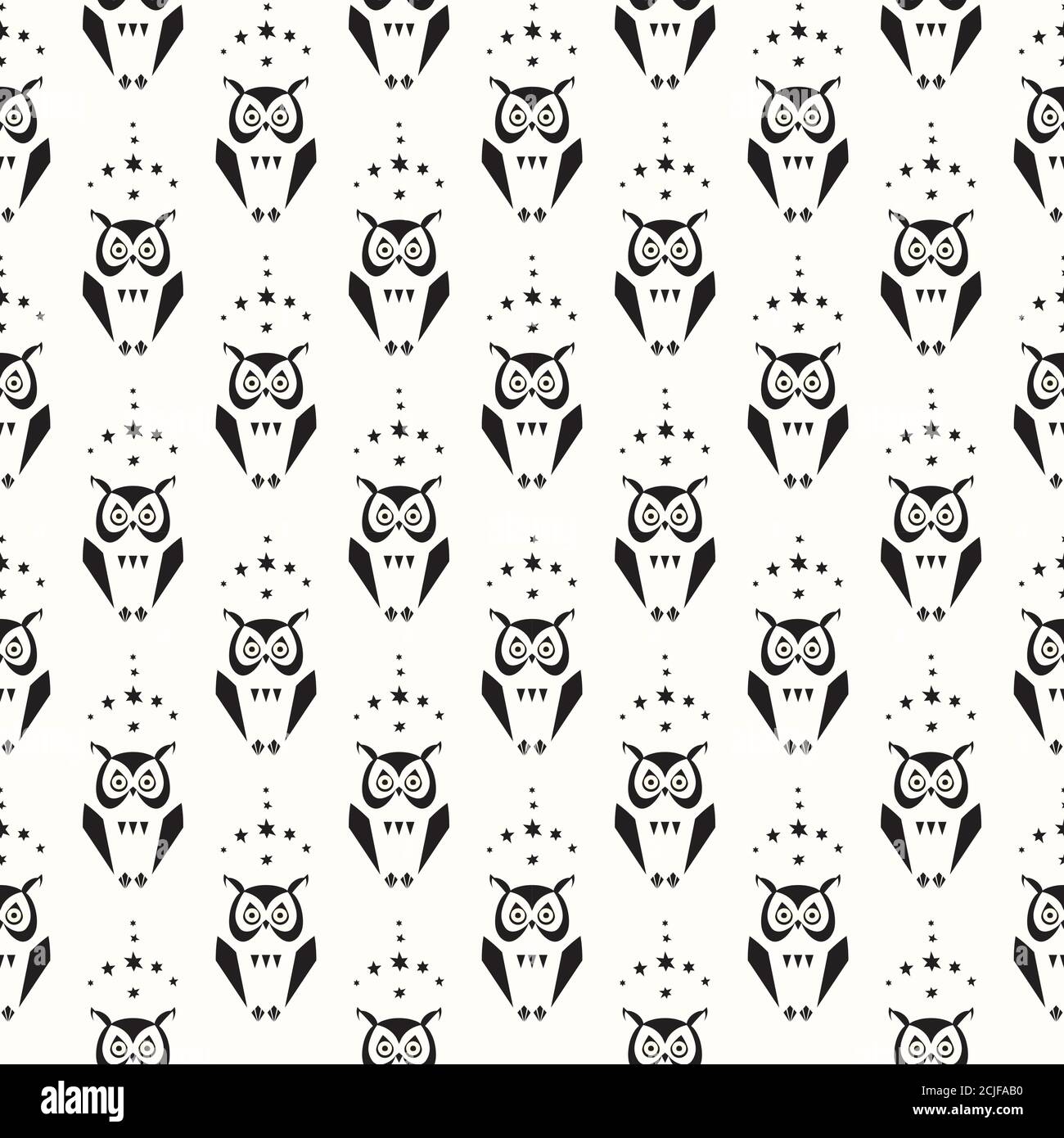 Seamless pattern with owls Stock Vector Image & Art - Alamy