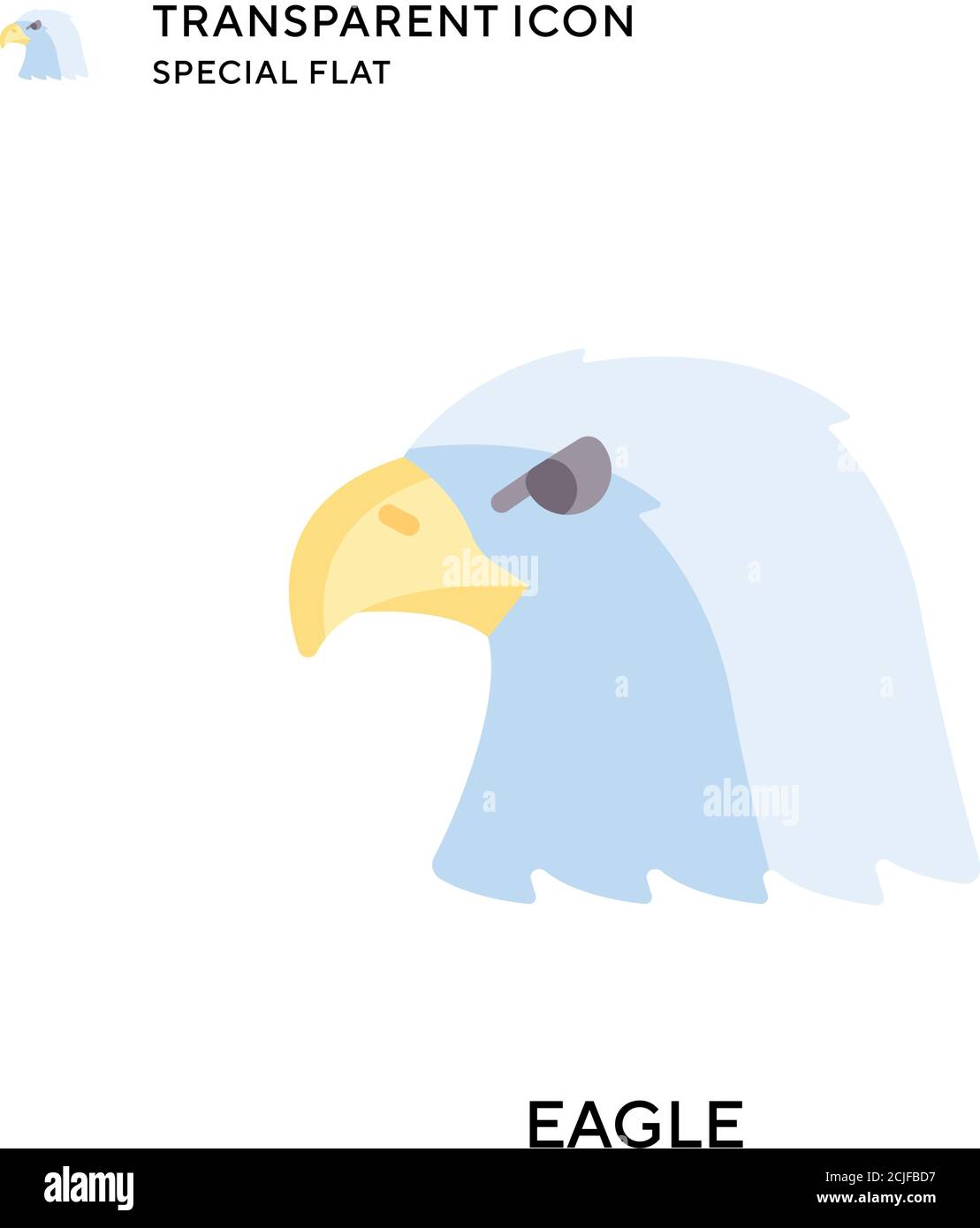 Eagle vector icon. Flat style illustration. EPS 10 vector. Stock Vector