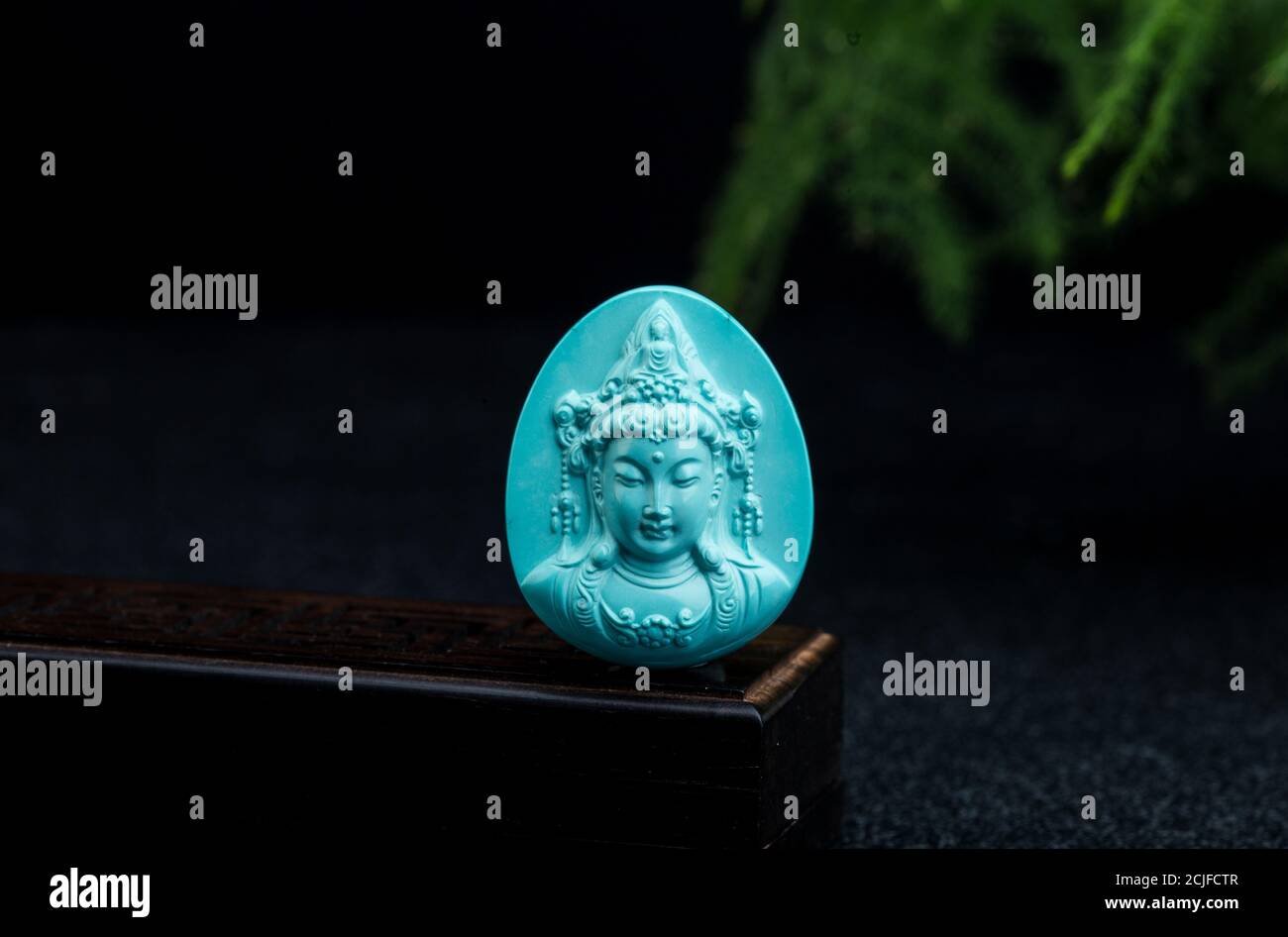 Quan Yin jade pendant features Stock Photo Alamy
