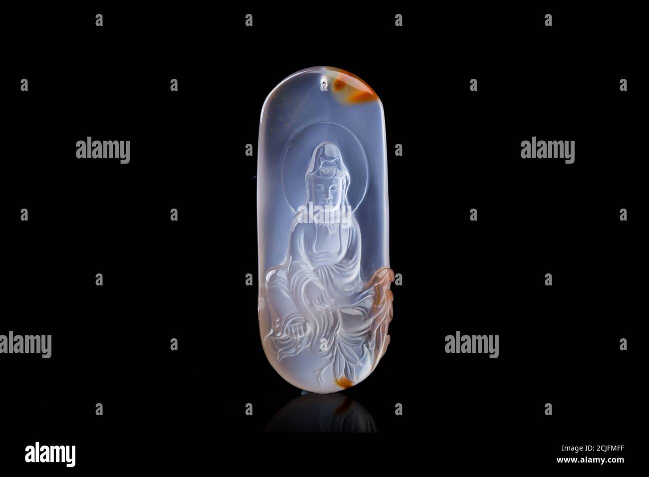 Quan Yin jade pendant features Stock Photo Alamy