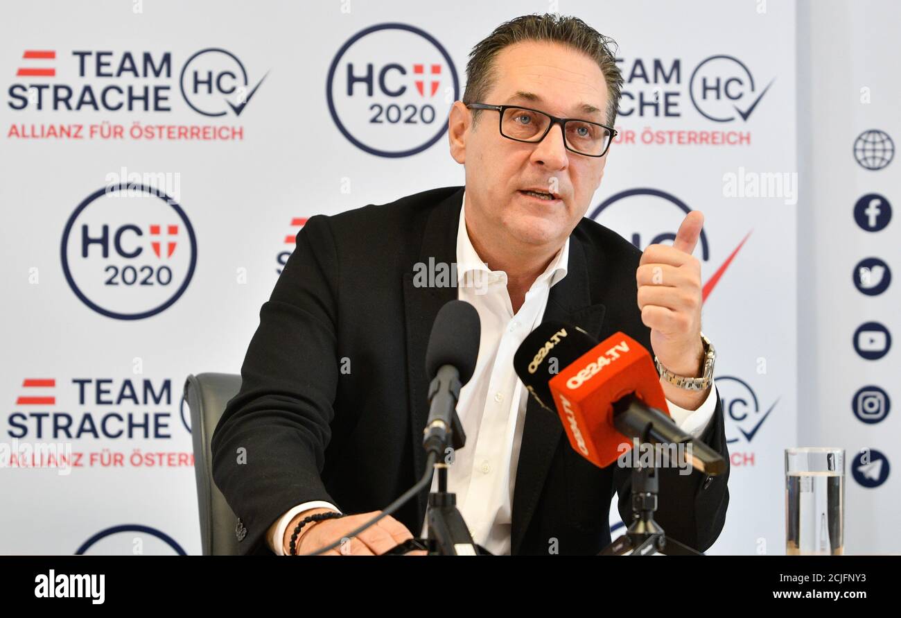 Vienna, Austria. 15th Sep, 2020. Press conference Team HC Strache (Team HC Strache - Alliance for Austria) on migration and security issues and the current corona measures of the federal government. The picture shows Heinz Christian Strache. Credit: Franz Perc / Alamy Live News Stock Photo