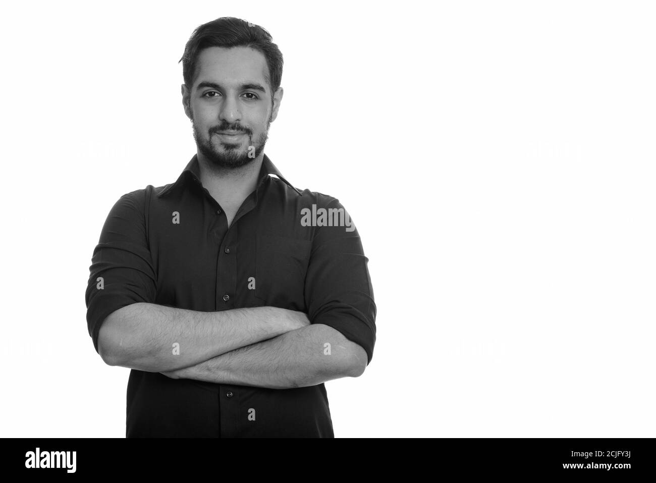 Confident young indian Black and White Stock Photos & Images - Alamy