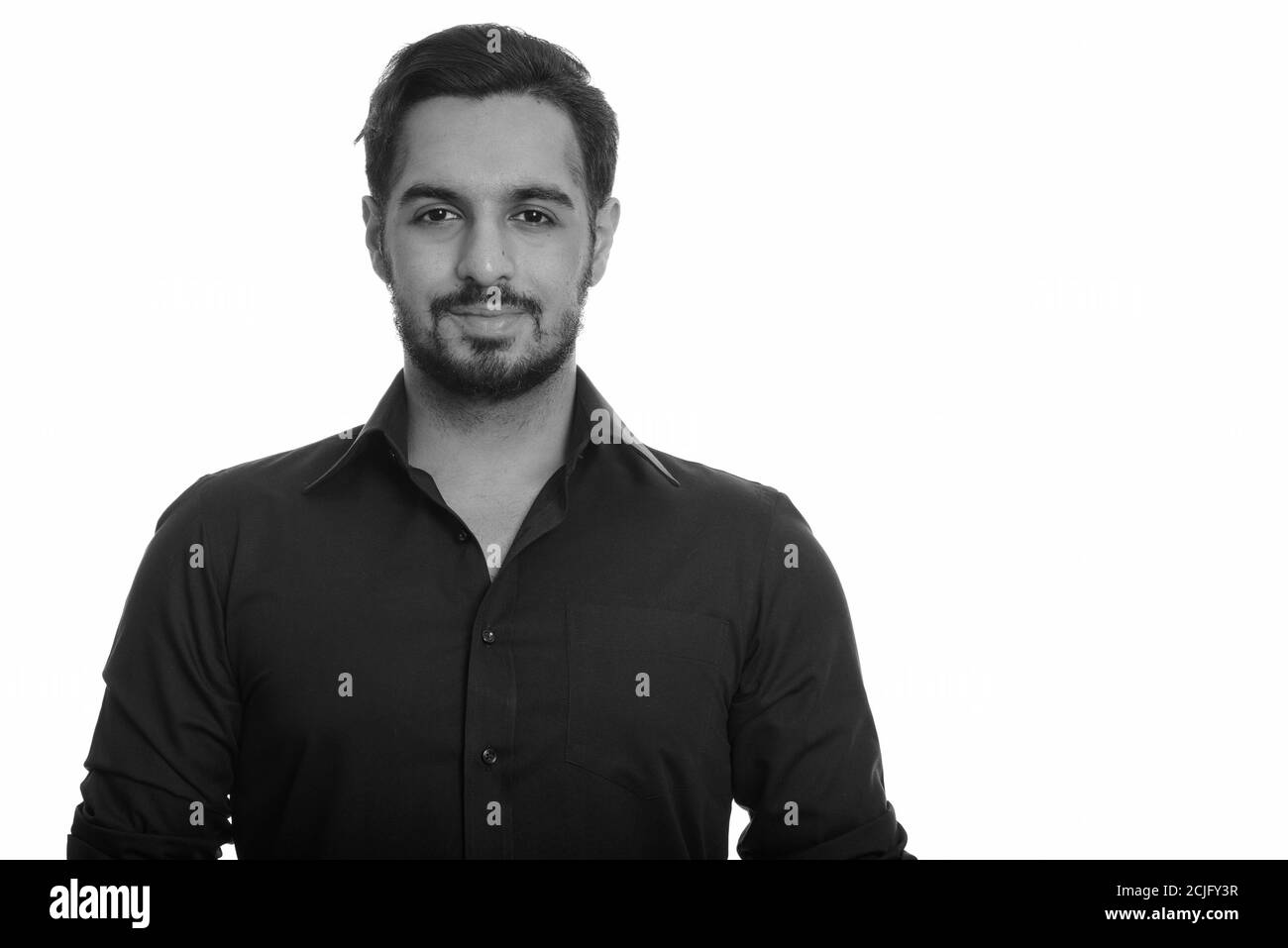 Attractive man indian one person Black and White Stock Photos & Images ...