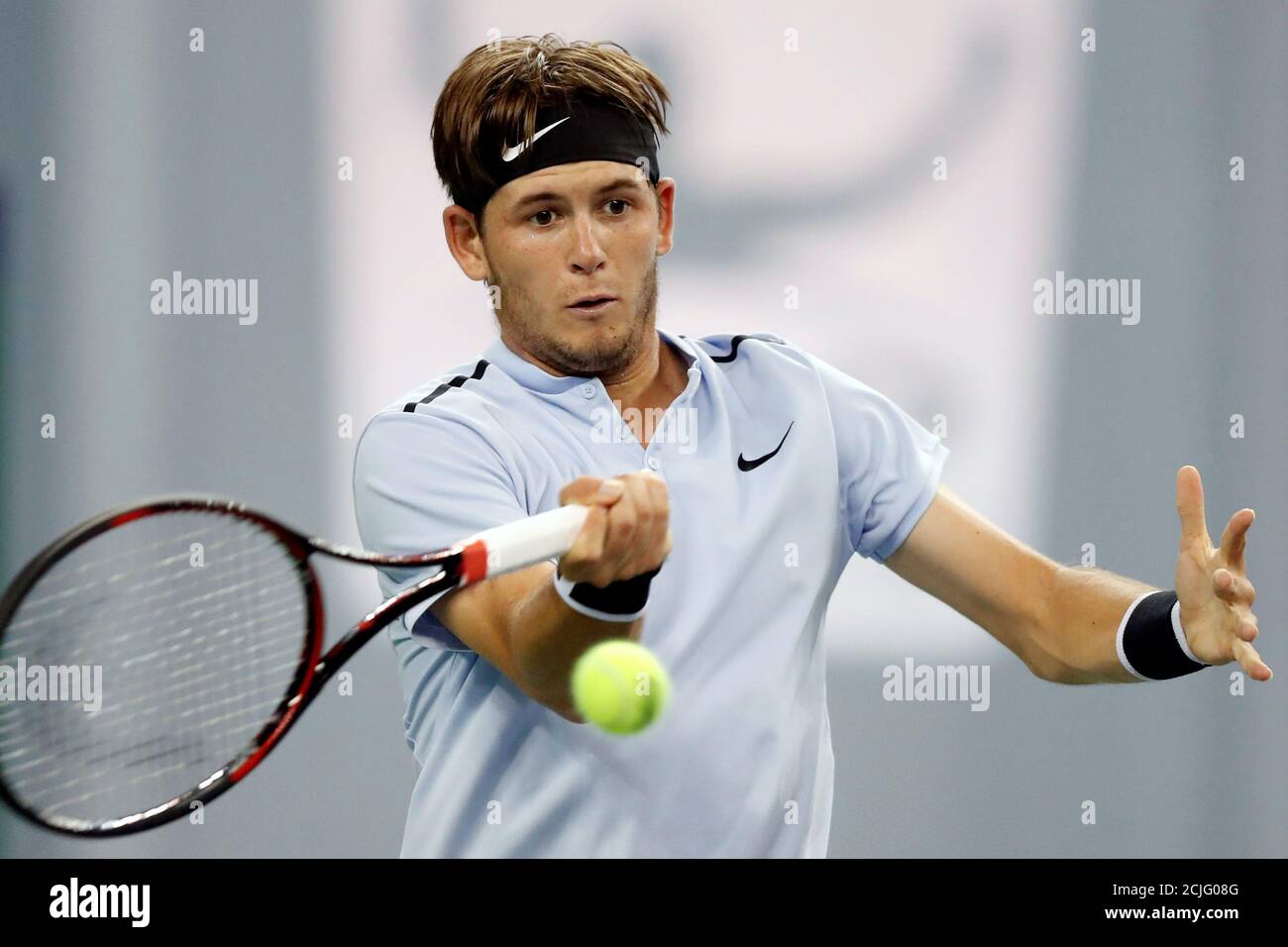 Tennis - Shanghai Masters tennis tournament - Shanghai, China - October 11,  2017 - Jared Donaldson of the U.S. in action against Rafael Nadal of Spain  REUTERS/Aly Song Stock Photo - Alamy