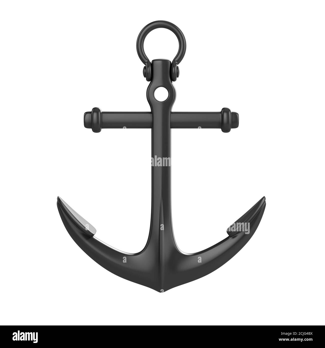 black rusty anchor on white background Stock Photo Alamy
