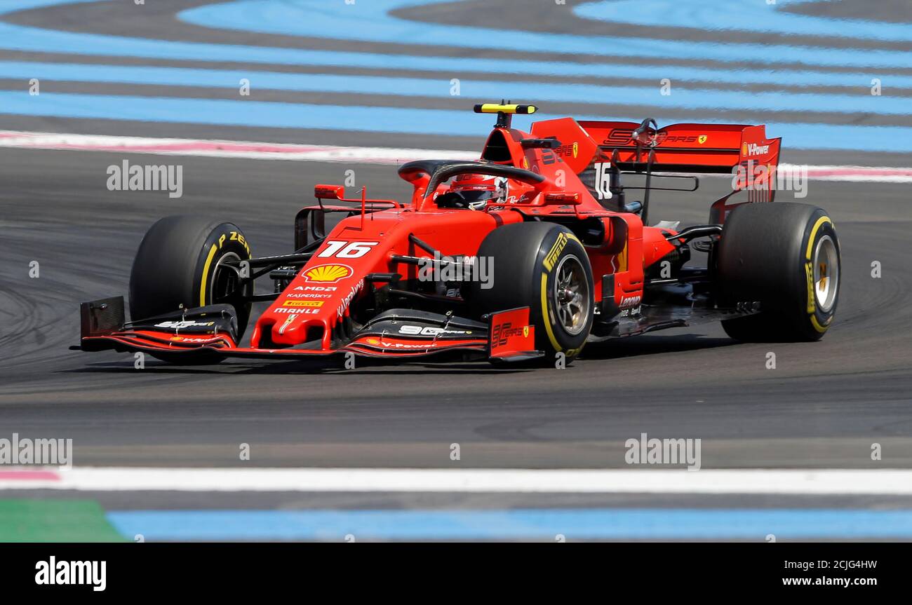 Formula One F1 French Grand Prix Circuit Paul Ricard Le Castellet France June 22 2019 Ferrari S Charles Leclerc During The Race Reuters Vincent Kessler Stock Photo Alamy
